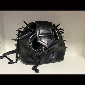 RARE KILLSTAR SPIKED STUDDED GOTHIC METAL SHOULDER BAG BLACK PUNK ROCK BIKER